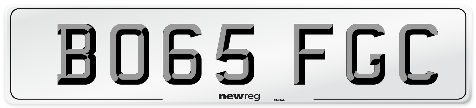 BO65 FGC Number Plate from New Reg